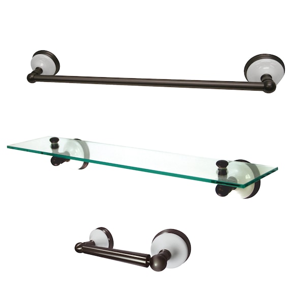 Victorian 3-Piece Bathroom Hardware, Oil Rubbed Bronze